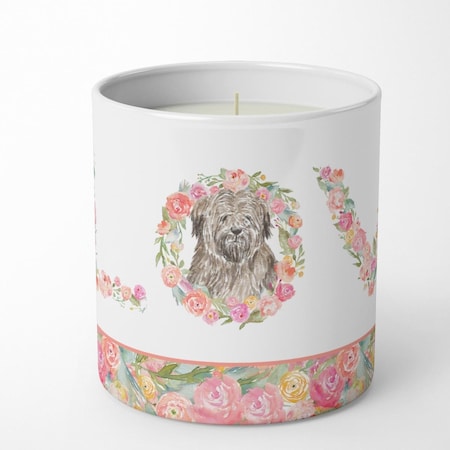 Carolines Treasures 3.75 x 3.25 in. Unisex Briard No.4 Love 10 oz Decorative Soy Candle WDK4348CDL